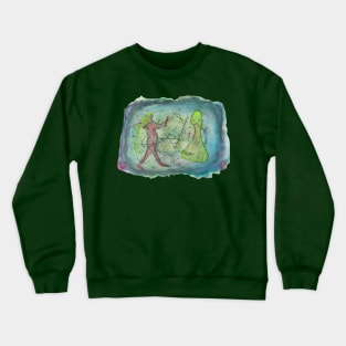 cave art inspired, friends Crewneck Sweatshirt